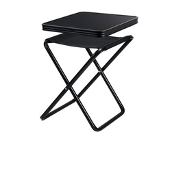 Taboret kempingowy / stołek stołowy Pasadena - Czarny - Nośność 100 kg / 30 kg