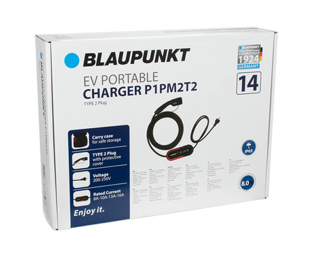 Blaupunkt Przenośna ładowarka do samochodu elektrycznego i hybrydowego 1-fazowa typu 2