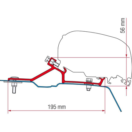 Fiamma Zestaw adapterów markizy F65, F80s - Renault Master III, Nissan NV400, Opel Movano B