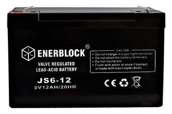 Akumulator kwasowo-ołowiowy ENERBLOCK AGM 6V, 12AH Seria JS