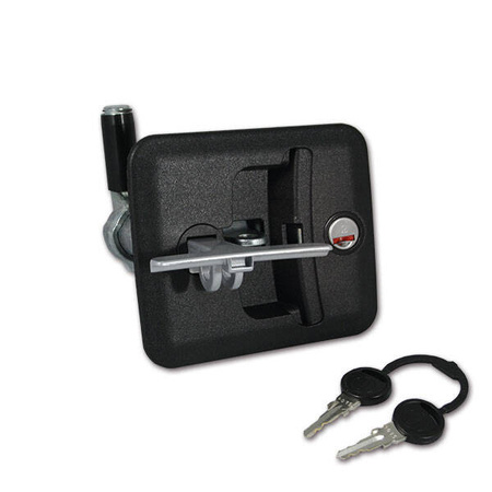 Compression lock with cylinder and keys