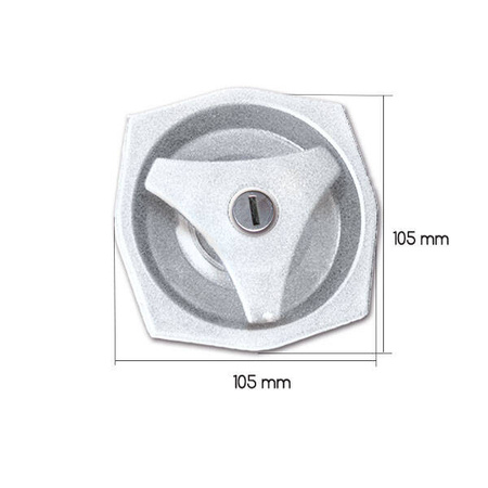 External handle 1033 white with keys