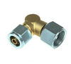3/4" UNF JIC to 8mm FARO Polypipe Swivel Connector 90deg.