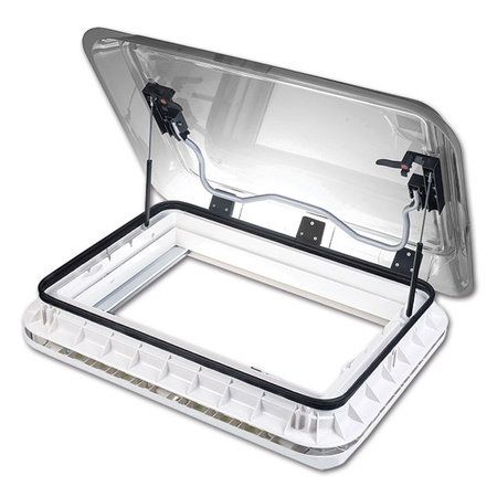 ExtraVENT 100 – świetlik dachowy 96 × 65,5 cm z roletą, moskitierą i LED