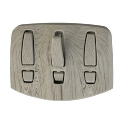 Triple wall hook, wall-mounted, incl. fasteners, beige-grey