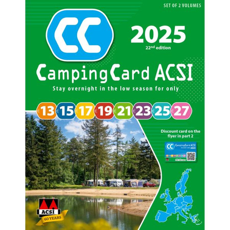 Karta rabatowa ACSI CampingCard 2025 z przewodnikami (ang)