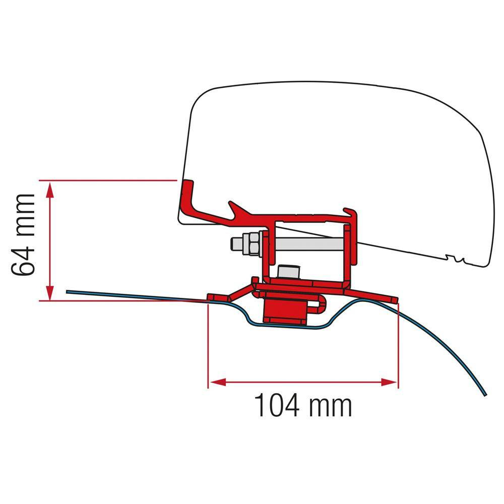 Adapter do montażu markiz F40 marki Fiamma do pojazdów typu van