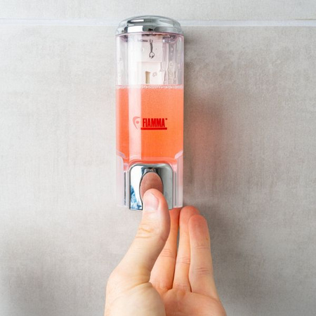 Dozownik mydła Fiamma 200ml na ścianę kampera, łodzi, przyczepy