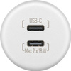 Podwójna ładowarka USB-C 18W Wentronic biała