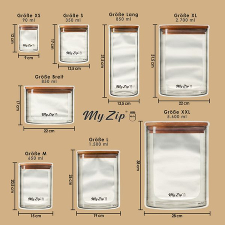 Storage Bag Standard 5-Piece Set, Size S – 350 ml