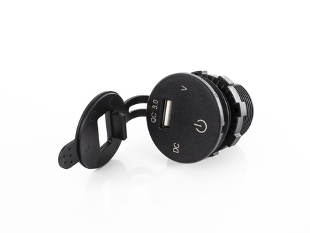 Woltomierz LED z wbudowanym gniazdem ładowania USB 12 V / 24 V