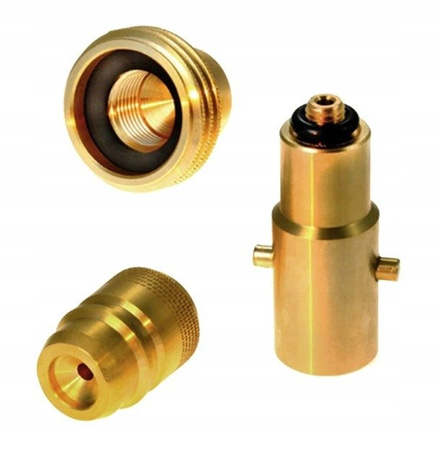 Alugas TravelMate 27.2 l (11 kg) aluminium LPG cylinder with external DISH M10 filling connection, 1.5 m hose and adapters - motorhome set