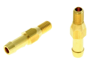 Hose tail / nipple - M6 / Ø6 - length 32 mm - hex 8 - box of 100