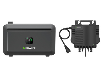 Zestaw balkonowy Growatt NOAH 2000 (2,048 kWh LiFePO4) + mikroinwerter NEO 800M-X 800 W – magazyn energii plug & play