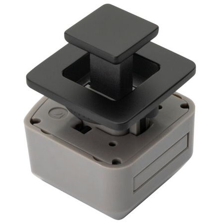 Confurn Zamek meblowy push-to-open R-EVOLUTION Square matowy czarny 14,5-19 mm - meble kampera