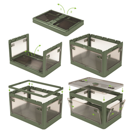 Składane pudełko do przechowywania Yolco FB55 zielone