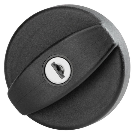 FAWO Wlew wody z korkiem i kluczykiem 12 cm czarny, wersja krótka - wąż ø40 mm, kamper