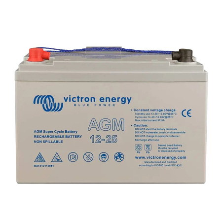 Victron AGM Super Cycle 12 V 25 Ah (M5) akumulator AGM odporny na 100% rozładowania, VRLA