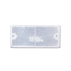 Odbłyśnik 90x40 mm z otworami biały