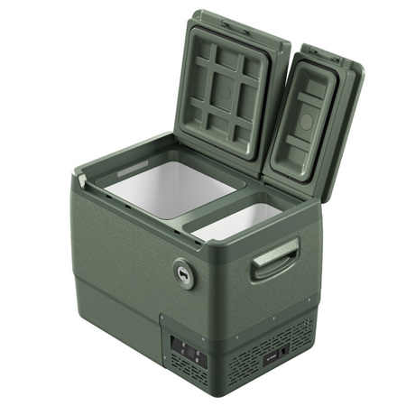 Yolco przenośna lodówka kompresorowa DX40 39 l, dwustrefowa, pistacjowa