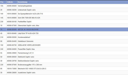 Power cable with plug suitable for Saphir vario air conditioning systems