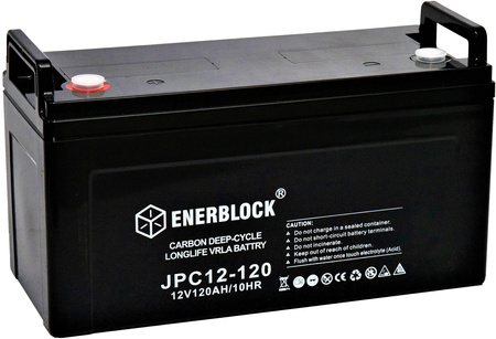 Akumulator ołowiowo-węglowy ENERBLOCK CARBON EXTREME 12V, 120AH Seria JPC