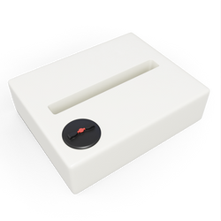 Prostokątny poziomy pojemnik do kampera 400 l UHPLAST biały