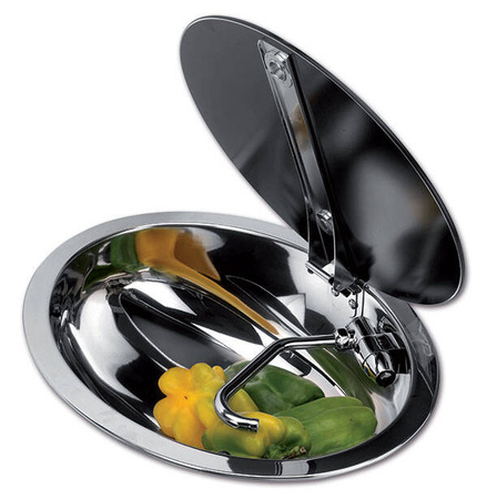 Concealed circular sink with tap