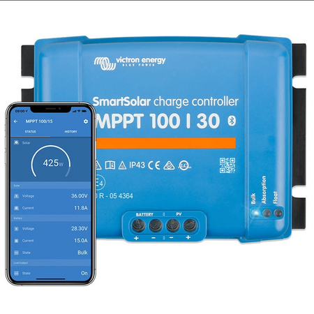 Victron SmartSolar MPPT 100/30 regulator solarny 30 A, 12/24 V, Bluetooth