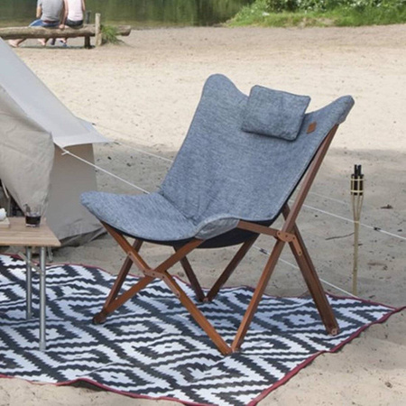 Bo-Camp folding camping chair L Grey Urban Outdoor - Bloomsbury - Oxford polyester