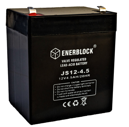 Akumulator kwasowo-ołowiowy ENERBLOCK AGM 12V, 4.5AH Seria JS