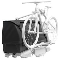 Bicycle holder for bike rack Thule EasyFold 3 3 bikes with Thule rear box Onto 2
