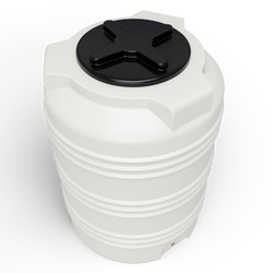 Cylindryczny pionowy pojemnik 300 l UHPLAST biały