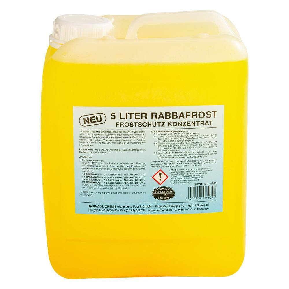 Rabbafrost antifreeze concentrate 5 l - canister with label