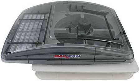 MaxxFan Deluxe zdalnie sterowany wentylator dachowy, świetlik do kampera, przezroczysty, 40x40cm