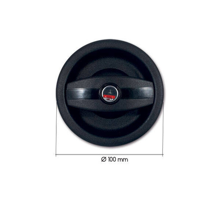 Complete black Europa lock with left handle
