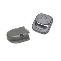 Kompletny szary zamek do drzwi