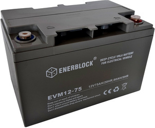 Akumulator kwasowo-ołowiowy ENERBLOCK AGM E-Vehicle 12V, 75AH Seria EVM