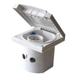 230V BUILT-IN CEE PLUG, 105 x 105 mm, anthracite grey CBE