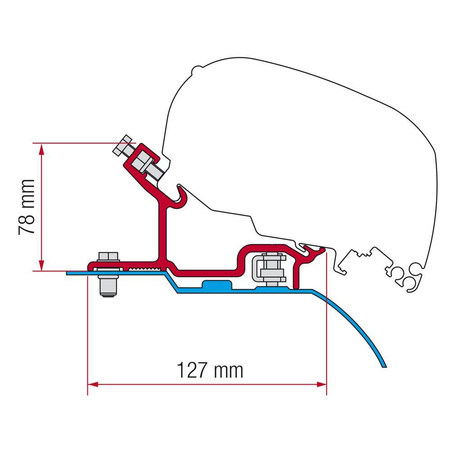 Adfaptery do markiz Fiamma F65/F80 do Ducato, Jumper, Boxer