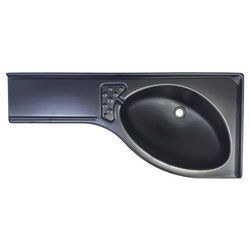 Corner Sink, tray on the left, black