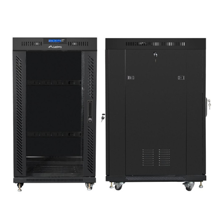 Szafa Rack Lanberg 19" 22U FF01-6622-12BL V2 z termostatem
