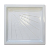 Brodzik prysznicowy z tworzywa 645 x 600 x 50 mm biały - łazienka w kamperze i przyczepie