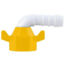 LILIE kolanko pompy 90° WeißGELB, gwint 1/2" na wąż 10 mm (choinka)