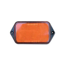 Retro-reflector 95x60mm orange screw fixing