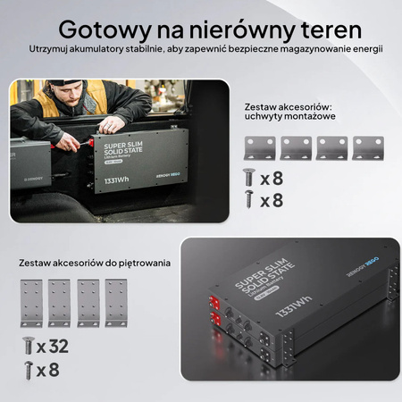 Akumulator Renogy REGO 12V 104Ah LiFePO4 z samonagrzewaniem