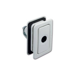 STS Quadro 2015 compression lock white - for motorhome and caravan locker doors, 70 x 110 mm, walls 26-45 mm, without cylinder and keys