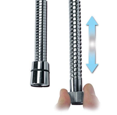 Biały rozciągliwy wąż PVC F 1/2" - C 3/8" - 1,5 / 2 m