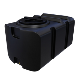 Prostokątny pojemnik 300l UHPLAST czarny 110x63cm 4mm