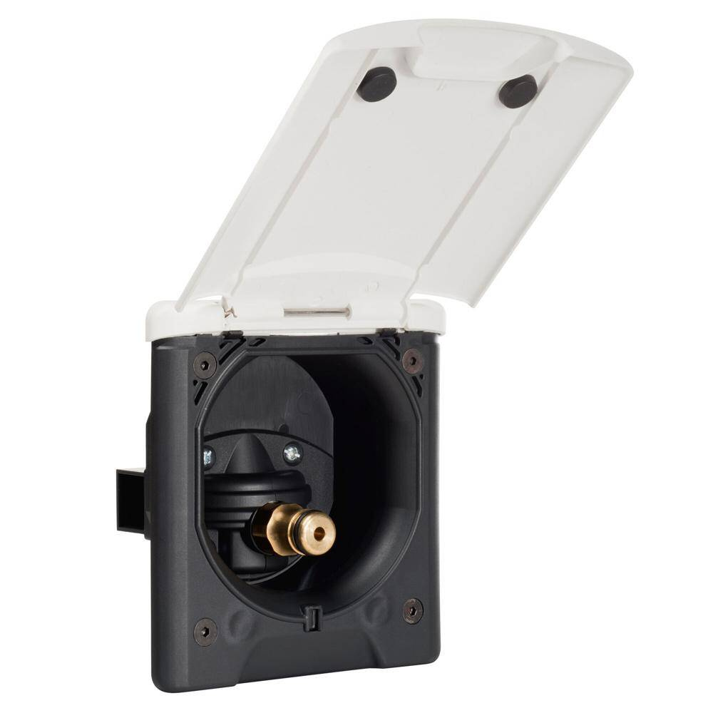 FAWO city water connection with pressure reducer, white - magnetic flap open